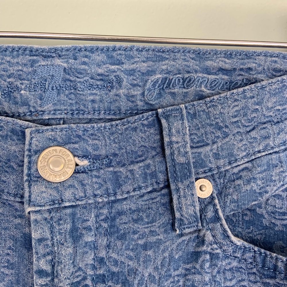 7FAM Guinevere Patterned Denim Jeans